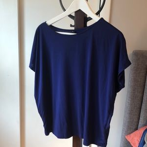 Uniqlo royal blue drapey t-shirt